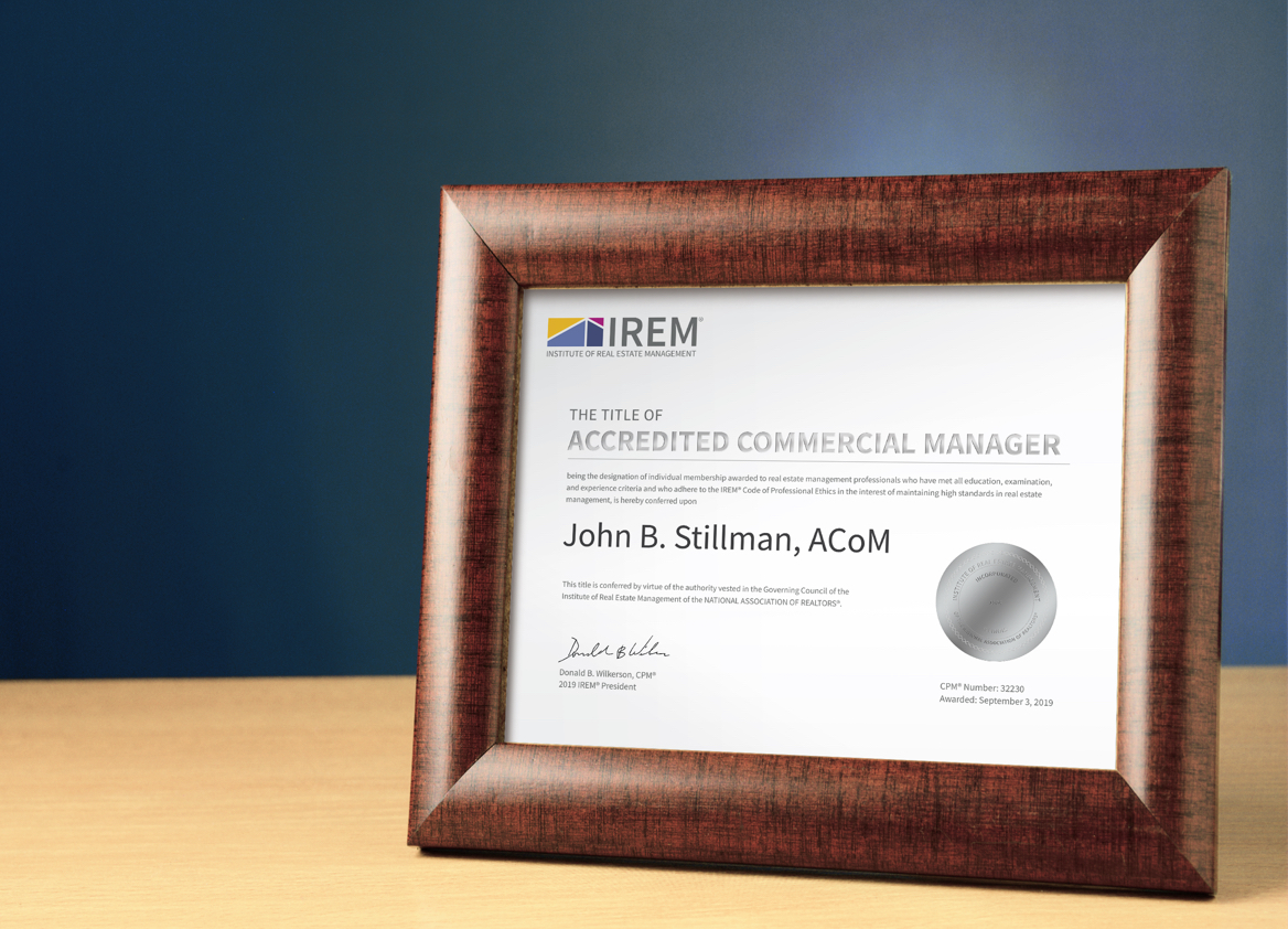 Accredited Commercial Manager certificate